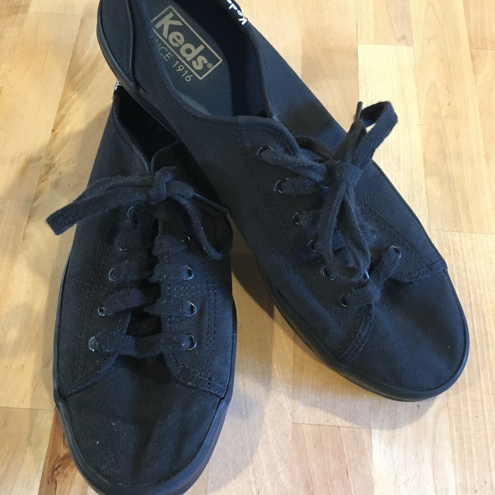 Women's Black Canvas Keds